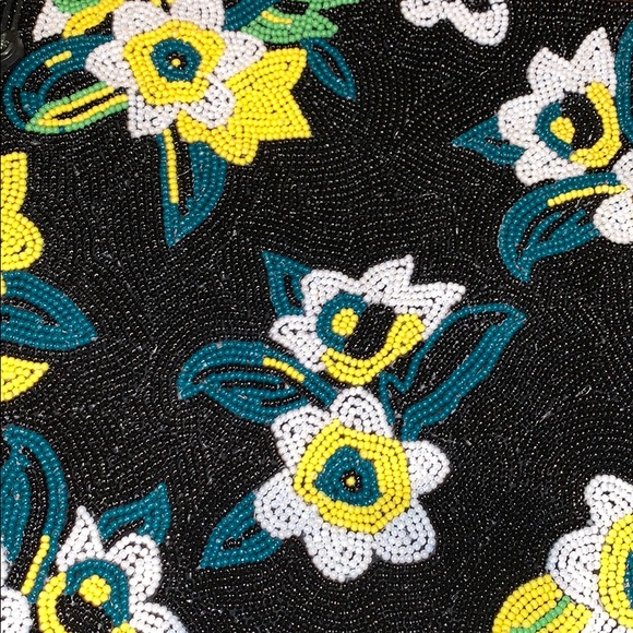 Sam Edelman floral beaded clutch purse - Picture 3 of 5